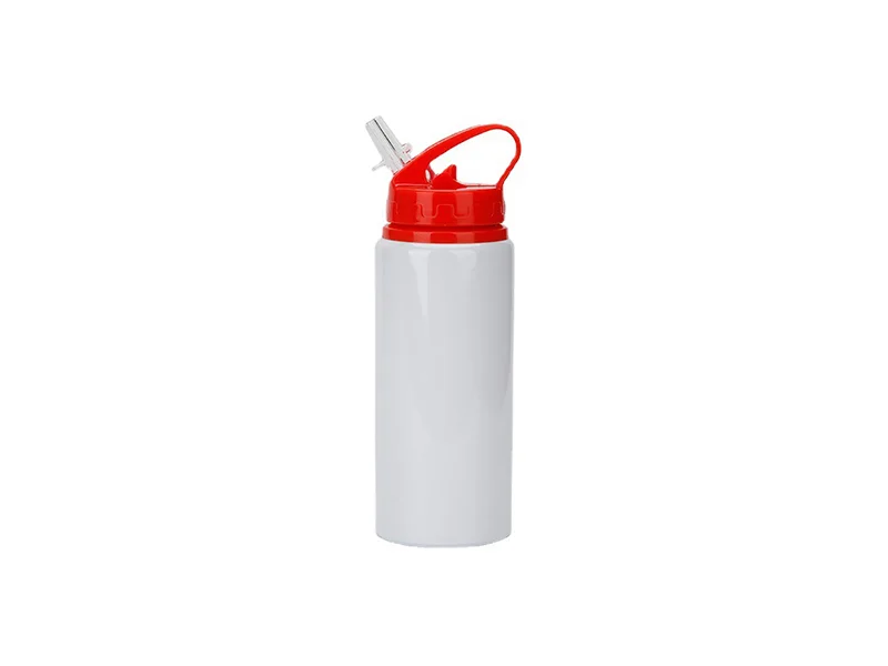 Diverse - Sticla din aluminiu alba cu capac color