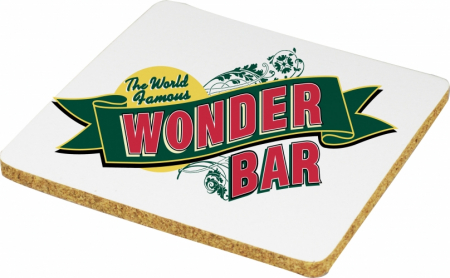 Plastic si polimer - Suport pahare (coaster) din lemn cu fata plastic sublimabil