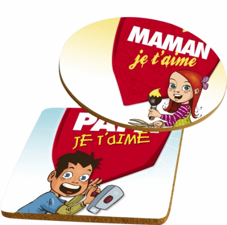 Suport pahare (coaster) din lemn cu fata plastic sublimabil [2]