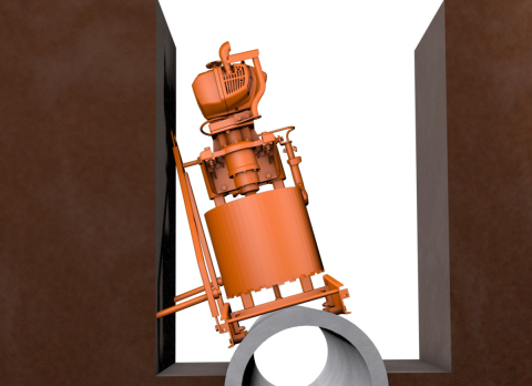 Carotiera electrica tuburi canalizare Golz KB 350 [3]