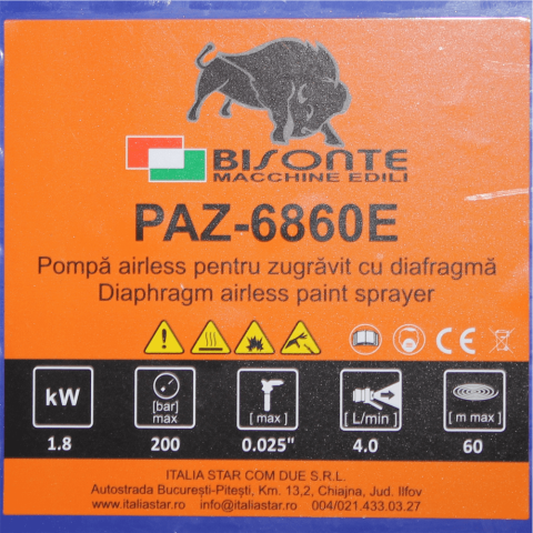 Pompa airless cu membrana PAZ-6860e Bisonte [6]