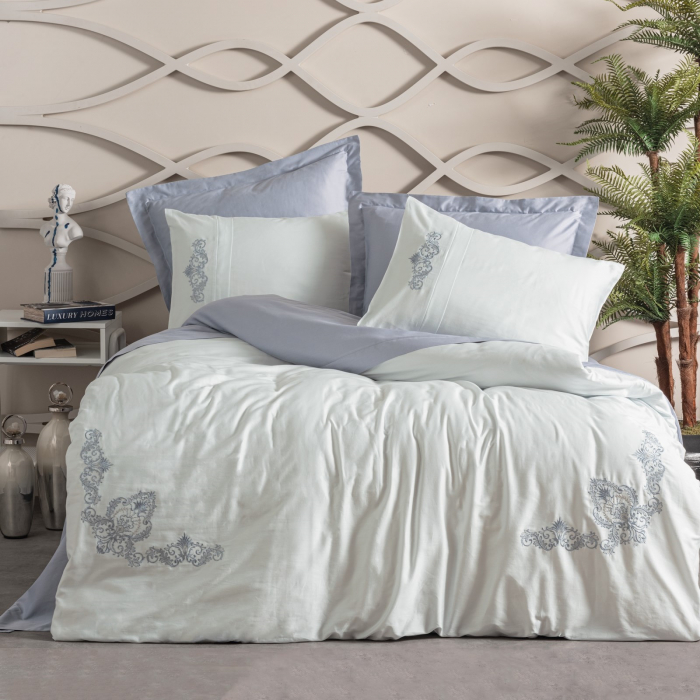 Biana - Lenjerie pat dublu, 100% Bumbac - 6 piese [2]