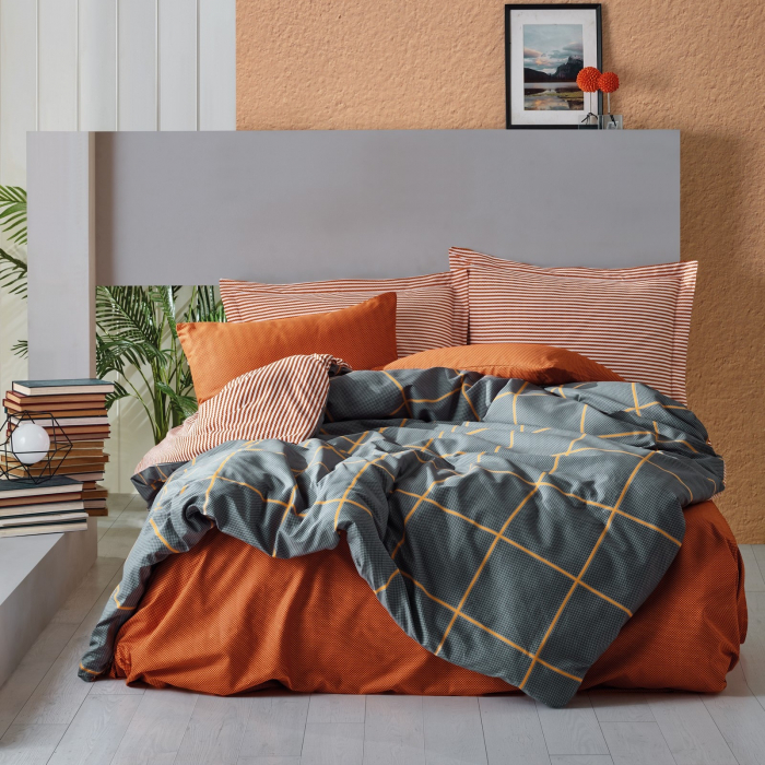 Stark - Lenjerie pat dublu, 100% Bumbac - 4 piese [2]