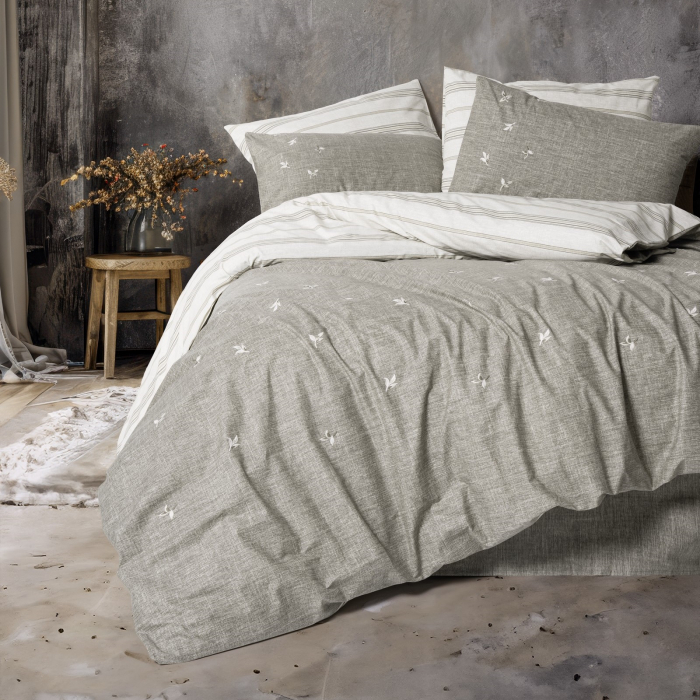 Moke - Lenjerie pat dublu, 100% Bumbac - 6 piese [1]