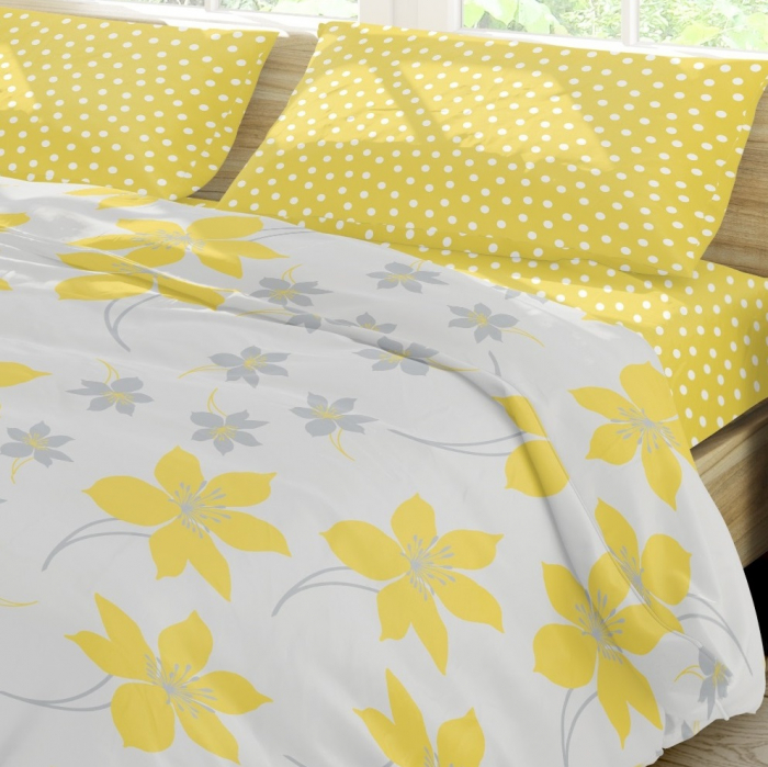 Cressida - Set lenjerie pat dublu, 100% Bumbac Ranforce - 4 piese [1]