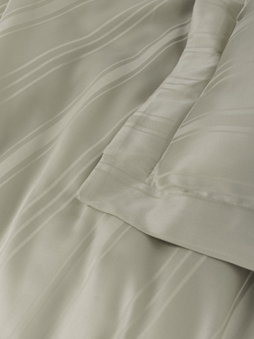 Stripe Bej - Lenjerie pat dublu, 60% Bambus 40% Bumbac - 6 piese [5]