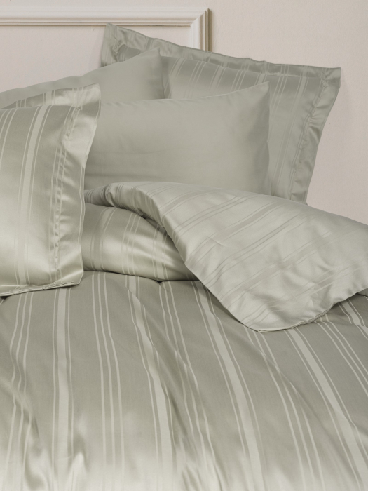 Stripe Bej - Lenjerie pat dublu, 60% Bambus 40% Bumbac - 6 piese [4]