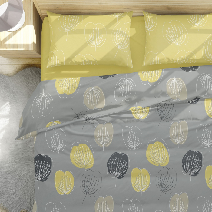 Grace - Set lenjerie pat dublu, 100% Bumbac Ranforce - 4 piese [1]