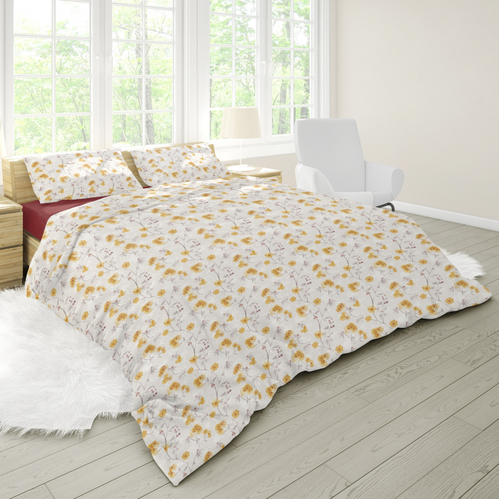 Sunny Reverse - Set lenjerie pat dublu, 100% Bumbac Ranforce - 4 piese [5]