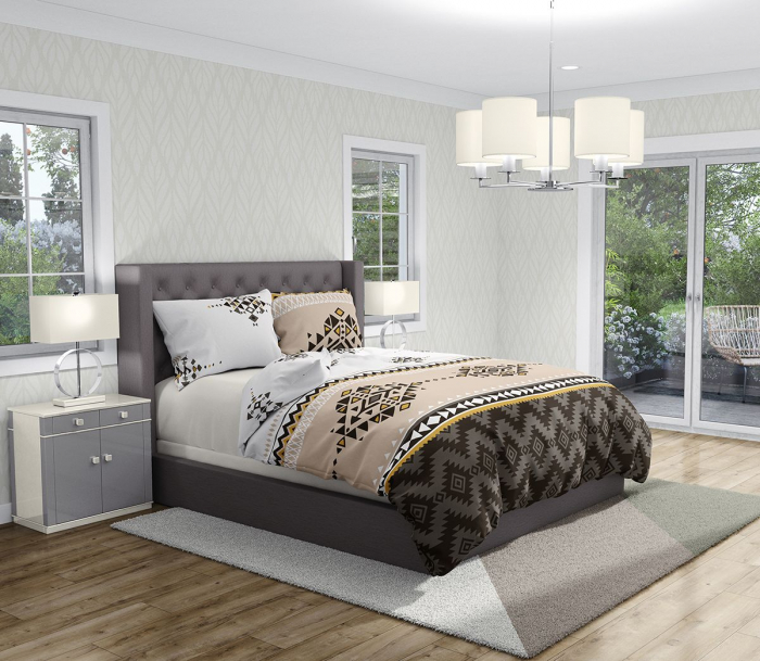 Mendis - Lenjerie pat dublu, 100% Bumbac Ranforce - Motive Etnice - 4 piese [6]