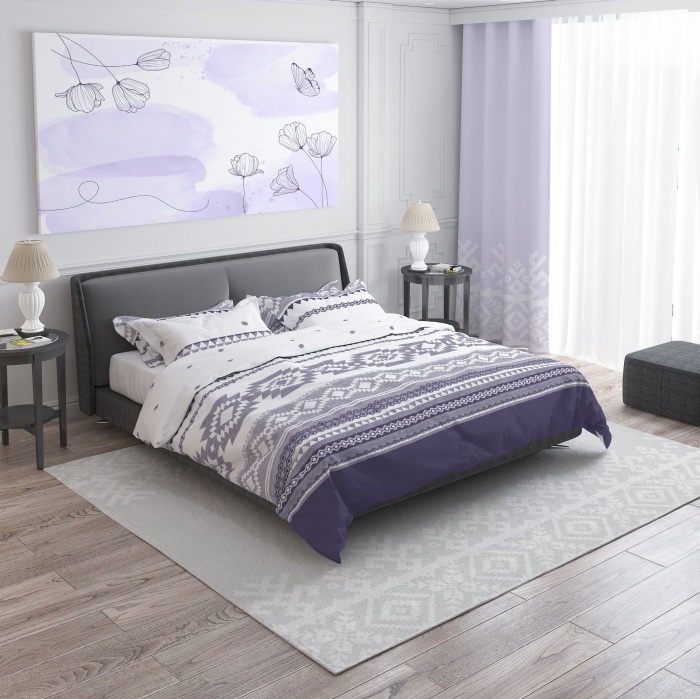 Astra - Lenjerie pat dublu, 100% Bumbac Ranforce - Motive Etnice - 4 piese [3]