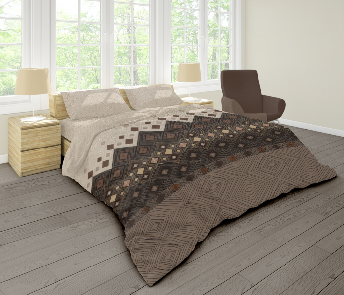 Coffee - Lenjerie pat dublu, 100% Bumbac Ranforce - Motive Etnice - 4 piese [5]