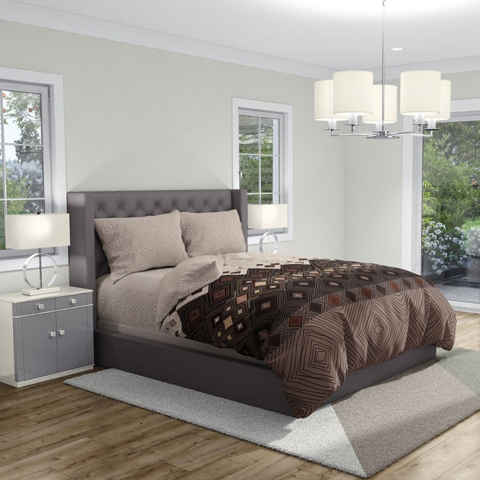 Coffee - Lenjerie pat dublu, 100% Bumbac Ranforce - Motive Etnice - 4 piese [3]