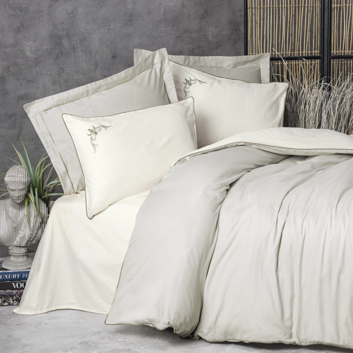 Teresa - Lenjerie pat dublu, 100% Bumbac 300 TC - 6 piese [2]