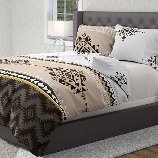 Mendis - Lenjerie pat dublu, 100% Bumbac Ranforce - Motive Etnice - 4 piese [2]