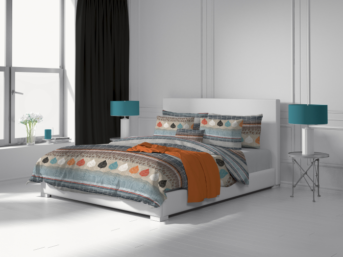 Kaya - Lenjerie pat dublu, 100% Bumbac Ranforce - Motive Etnice - 4 piese [7]