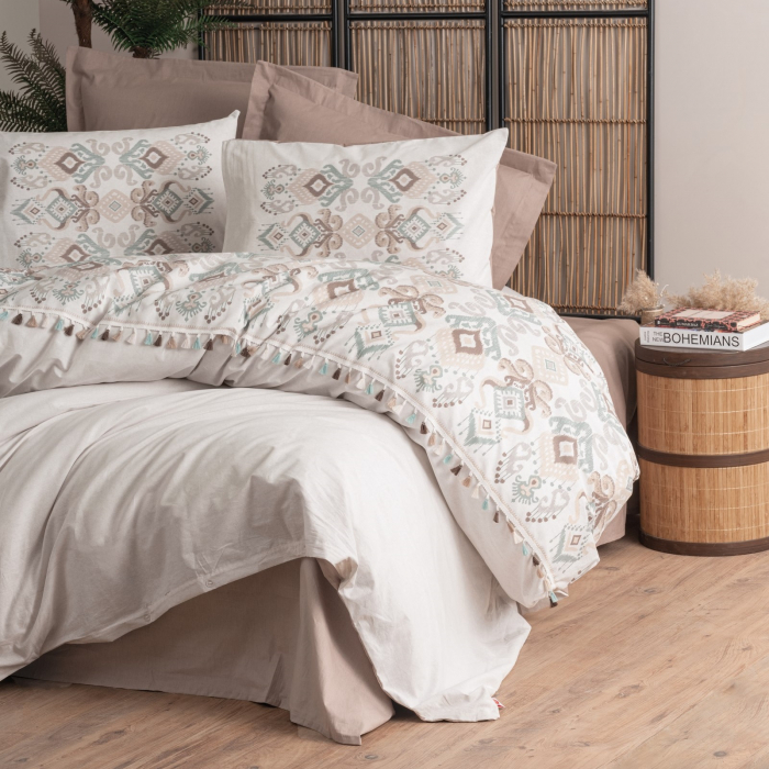 Asilo - Lenjerie pat dublu, 100% Bumbac - 4 piese [1]