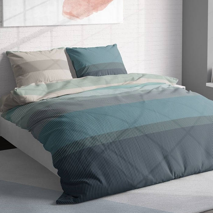 Neptun - Set lenjerie pat dublu, 100% Bumbac Ranforce - 4 piese [2]