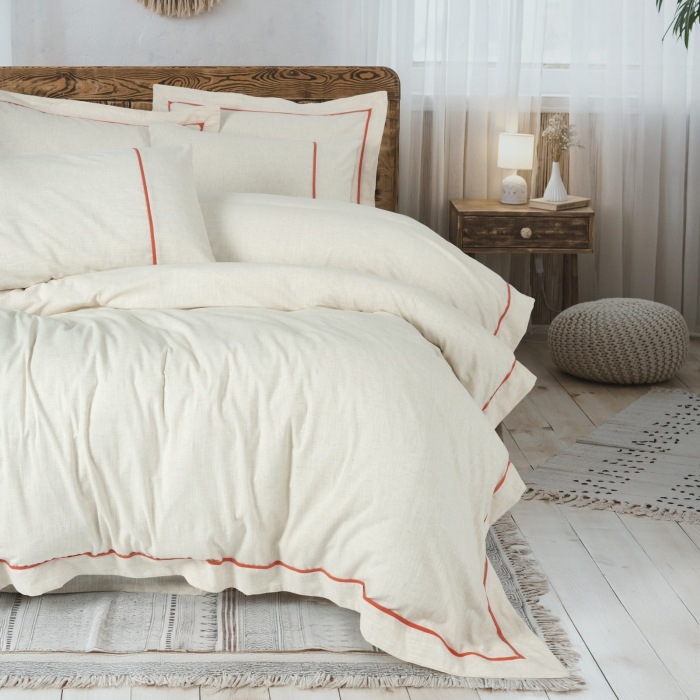 Banded Turuncu - Lenjerie de pat din in și bumbac- 6 piese [1]