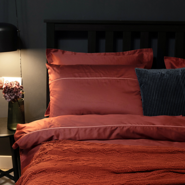 Sateen Ginger - Set lenjerie pat dublu, 100% Bumbac Satinat - 3 piese [1]