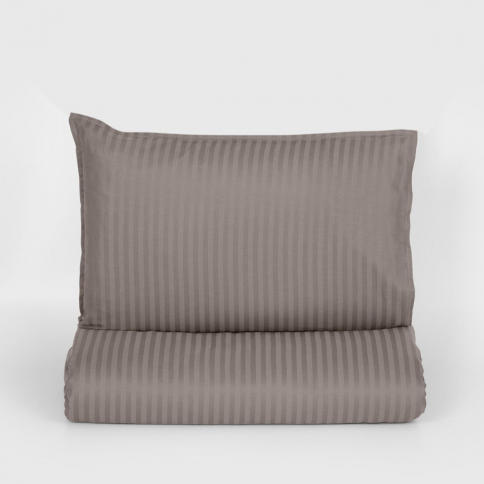 Seville Lux - Gri Inchis - Set lenjerie pat dublu, 100% Bumbac Satinat - 3 piese [2]