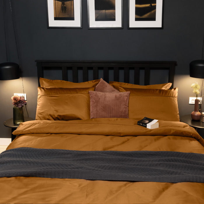 Sateen Antique - Set lenjerie pat dublu, 100% Bumbac Satinat - 3 piese [3]