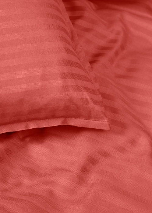 Seville Lux - Rosu - Set lenjerie pat dublu, 100% Bumbac Satinat - 3 piese [2]