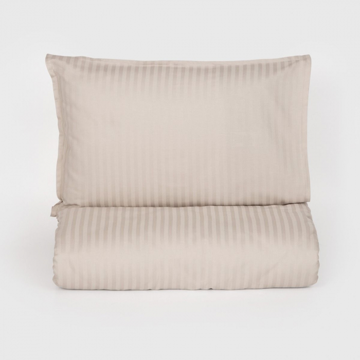 Seville Lux - Gri Nisipiu - Set lenjerie pat dublu, 100% Bumbac Satinat -3 piese [5]