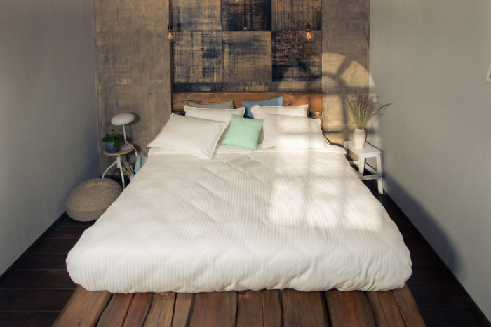 Seville Lux Ecru - Cearsaf de pat cu dungi - 100% Bumbac Satinat - 240/260 cm [3]