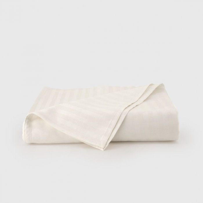 Seville Lux Ecru - Cearsaf de pat cu dungi - 100% Bumbac Satinat - 240/260 cm [2]