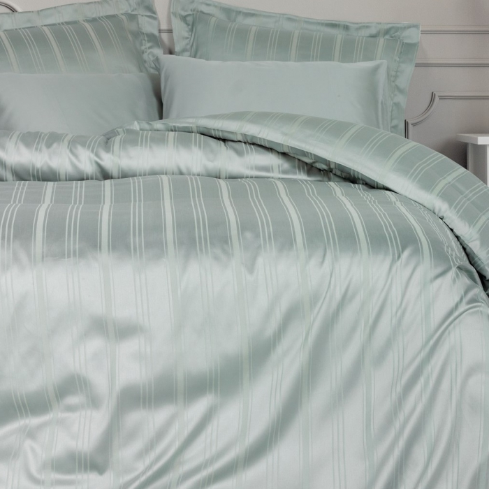 Stripe Mint - Lenjerie pat dublu, 60% Bambus 40% Bumbac - 6 piese [4]