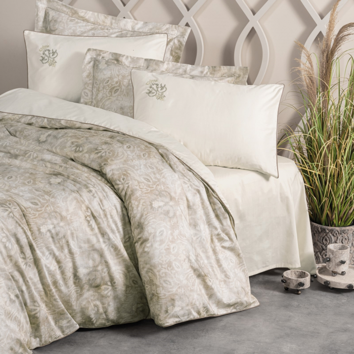 Beatrix - Lenjerie pat dublu, 100% Bumbac 300 TC - 6 piese [2]