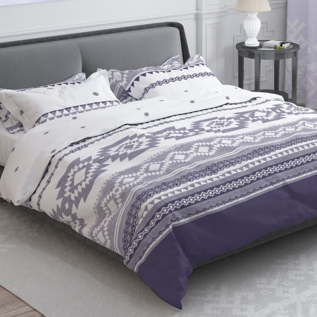 Astra - Lenjerie pat dublu, 100% Bumbac Ranforce - Motive Etnice - 4 piese [3]