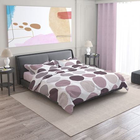 Ava - Set lenjerie pat dublu, 100% Bumbac Ranforce - 4 piese [5]