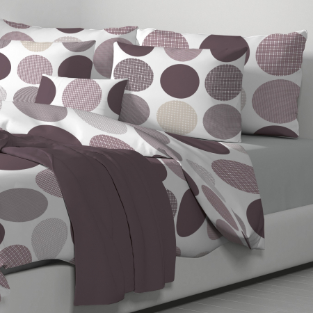 Lenjerii Pattern Lab - Ava - Set lenjerie pat dublu, 100% Bumbac Ranforce - 4 piese