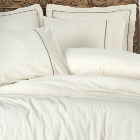 Banded Kahve - Lenjerie de pat din in și bumbac- 6 piese [2]