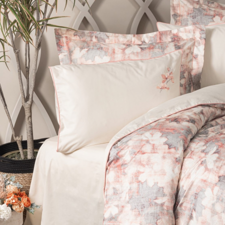 Layana - Lenjerie pat dublu, 100% Bumbac 300 TC - 6 piese [1]