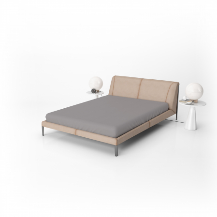 Cearsaf de pat Gri 240/260 cm 100% bumbac ranforce [2]