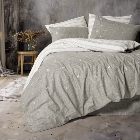 Lenjerii Pattern Lab - Moke - Lenjerie pat dublu, 100% Bumbac - 6 piese