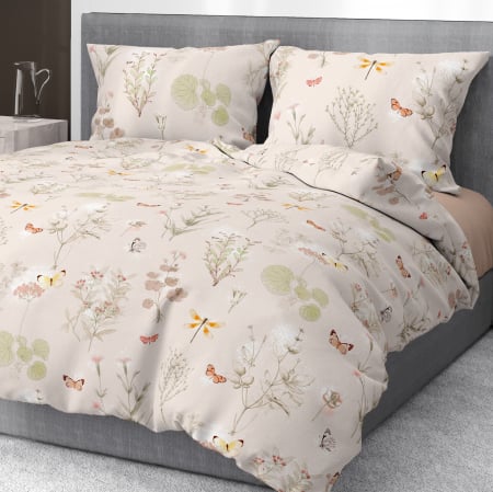 Lenjerii Pattern Lab - Herba - Set lenjerie pat dublu, 100% Bumbac Ranforce - 4 piese