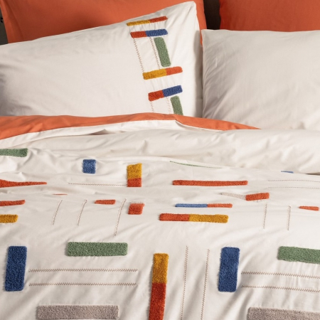 Katy - Lenjerie pat dublu, 100% Bumbac - 6 piese [1]