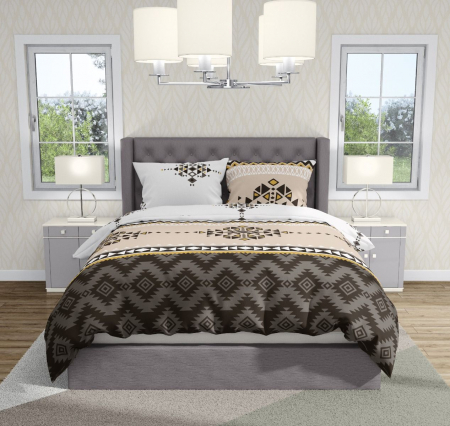 Mendis - Lenjerie pat dublu, 100% Bumbac Ranforce - Motive Etnice - 4 piese [3]