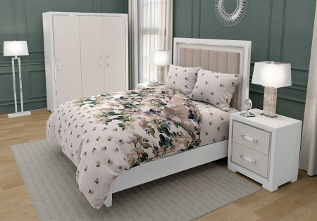 Laura - Set lenjerie pat dublu, 100% Bumbac Ranforce - 4 piese [6]