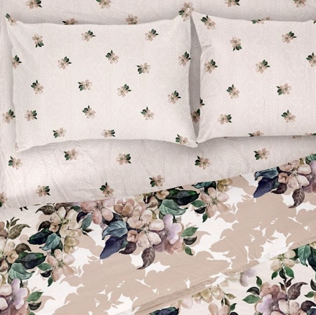 Laura - Set lenjerie pat dublu, 100% Bumbac Ranforce - 4 piese [1]