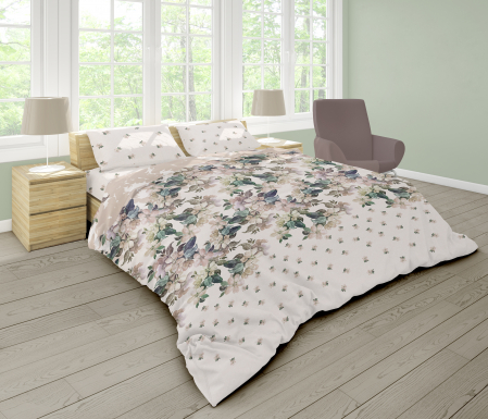 Laura - Set lenjerie pat dublu, 100% Bumbac Ranforce - 4 piese [3]