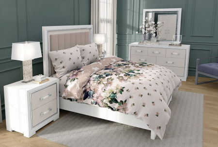 Laura - Set lenjerie pat dublu, 100% Bumbac Ranforce - 4 piese [8]