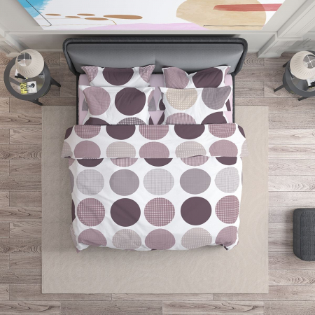 Ava - Set lenjerie pat dublu, 100% Bumbac Ranforce - 4 piese [6]