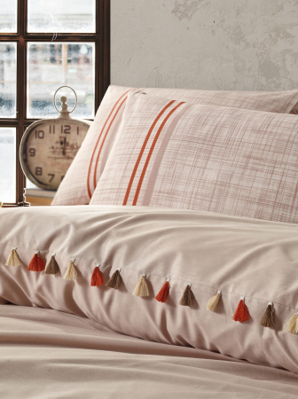 Merri - Lenjerie pat dublu, 100% Bumbac - 4 piese [2]