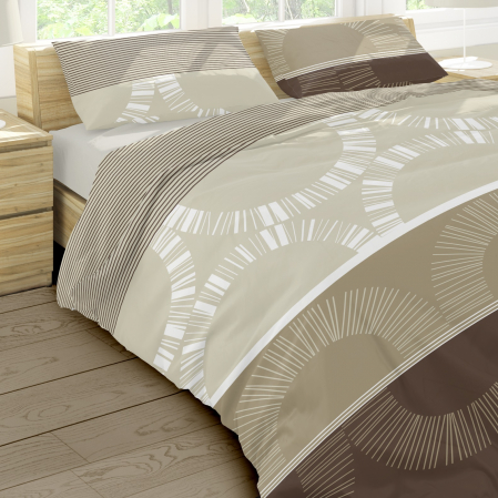 Mochaccino - Set lenjerie pat dublu, 100% Bumbac Ranforce - 4 piese [2]