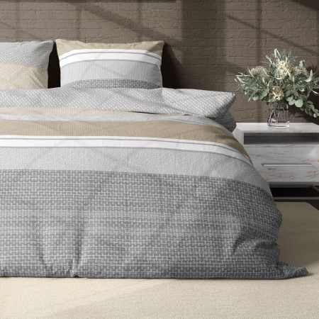 Lenjerii Pattern Lab - North - Set lenjerie pat dublu, 100% Bumbac Ranforce - 4 piese